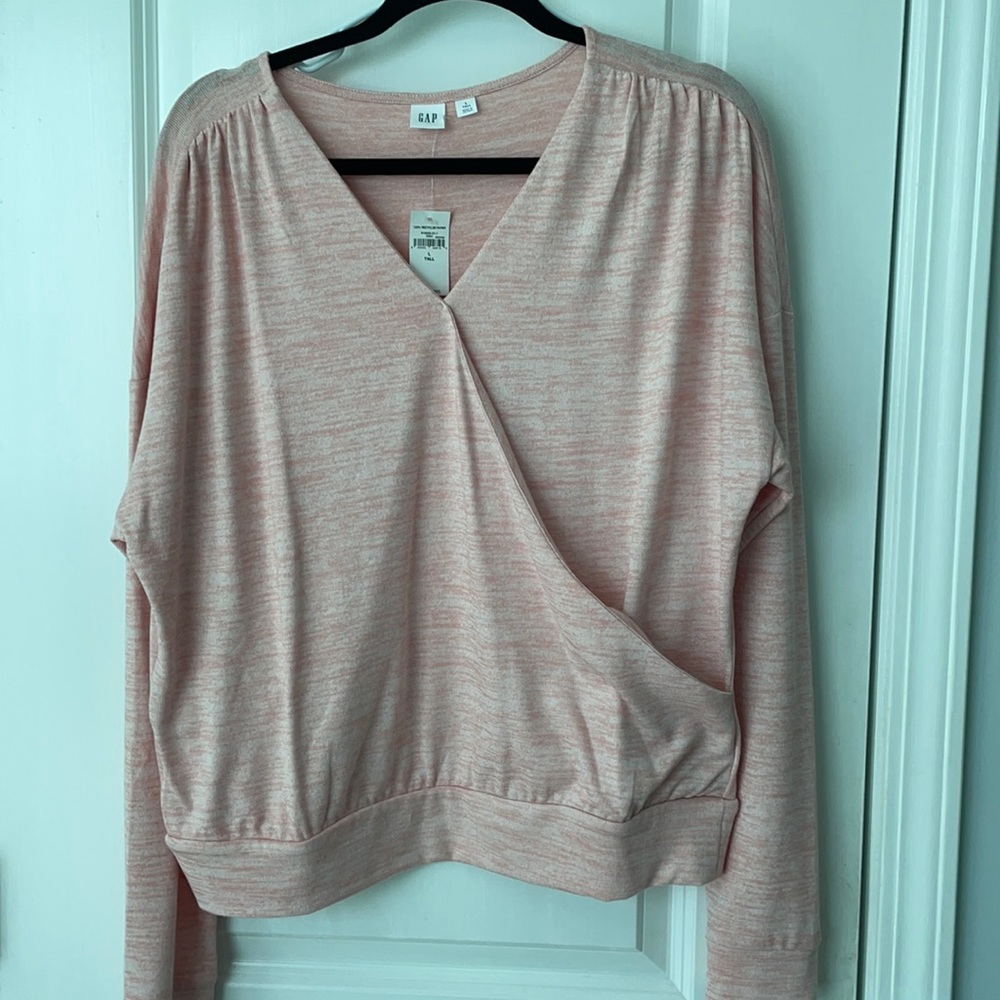 NWT Gap size large tall pink crops dyed top